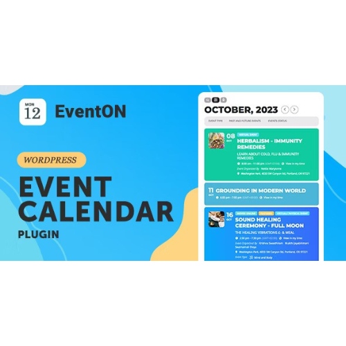 EventON - WordPress 虚拟事件日历插件